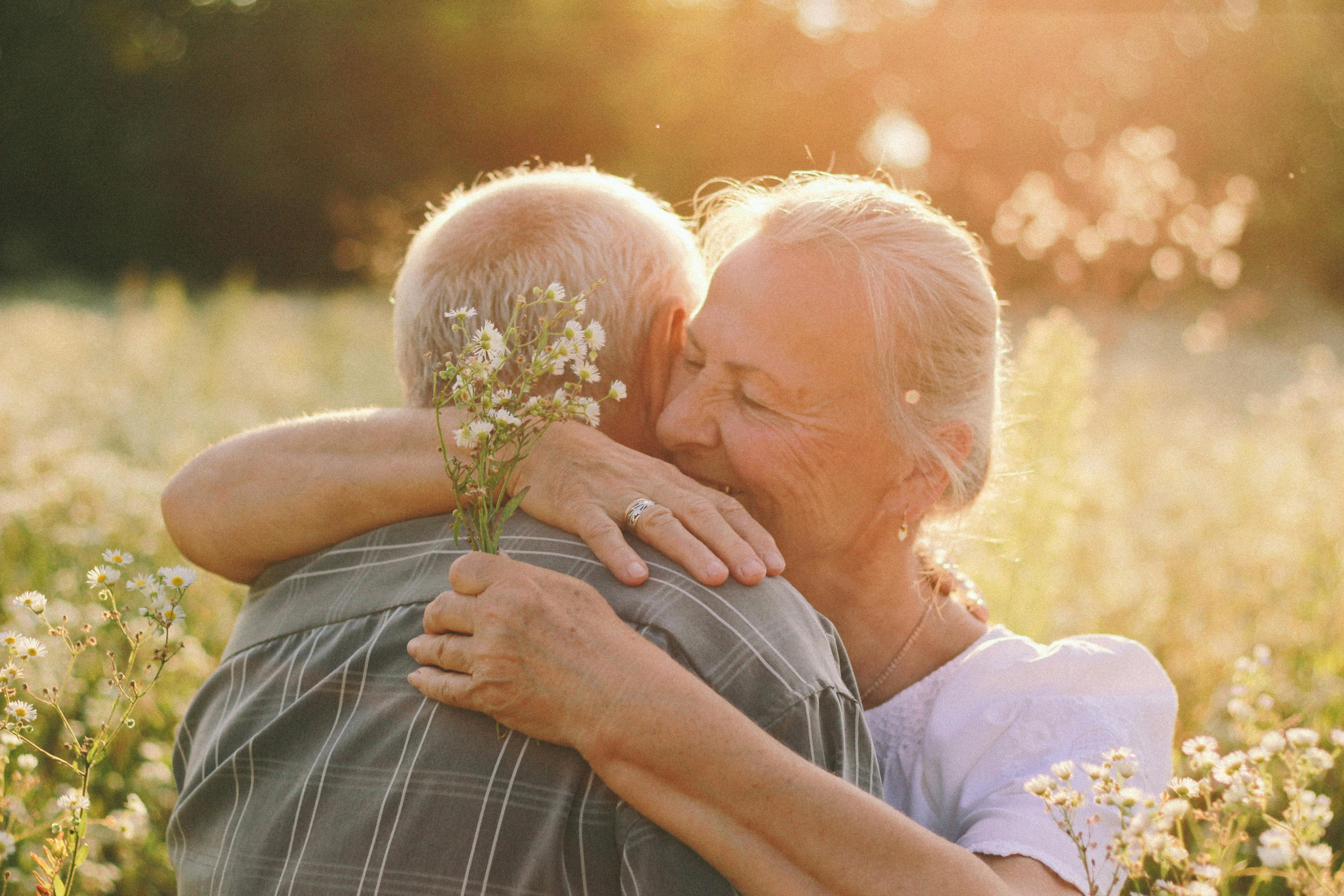 Caregiver and senior enjoying time together